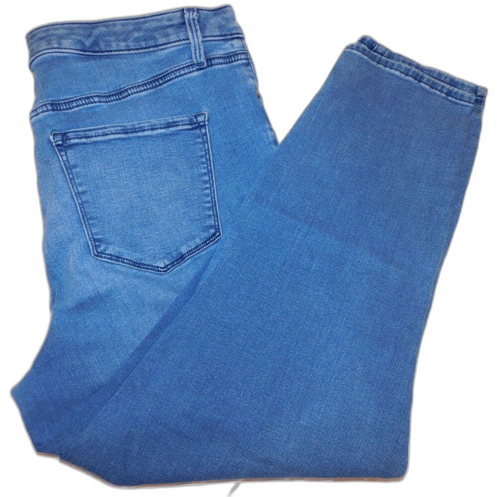 Woman's Talbots Size 14 Jeggings Crop Dark Wash 34.5 Total Length High Rise